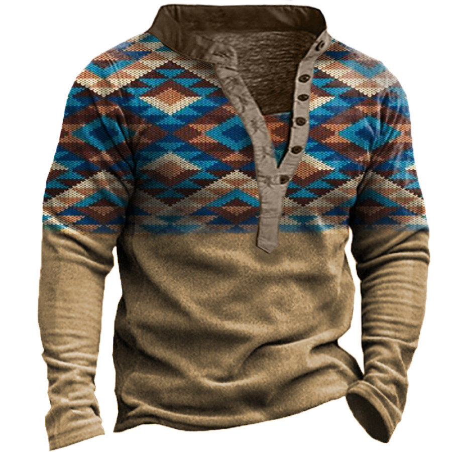 

Men's Ethnic Retro Long Sleeve Sweater