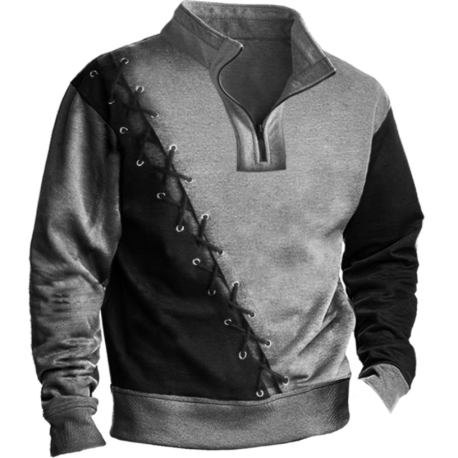 

Men's Casual Zip Long Sleeve Sweatshirt