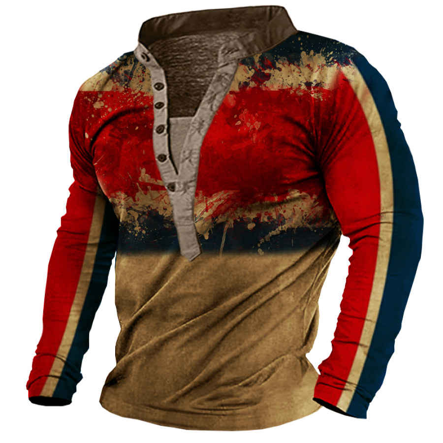 

Men's Vintage Union Jack Long Sleeve T-Shirt