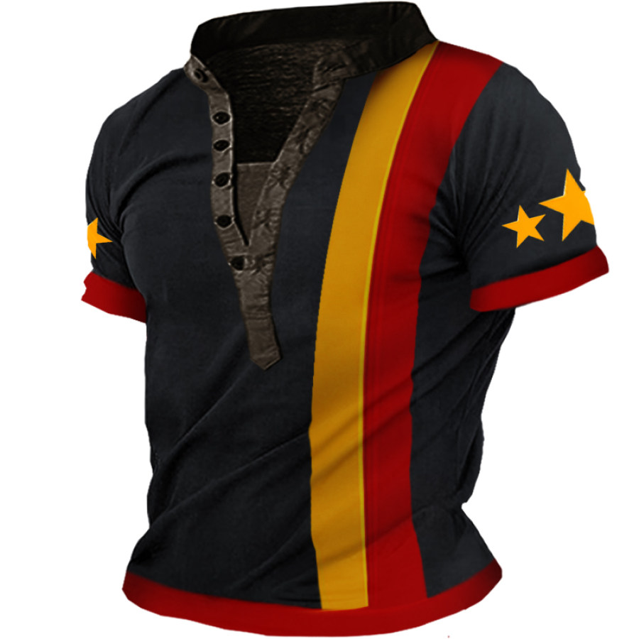 

Men's Casual German Flag Short Sleeve T-Shirt