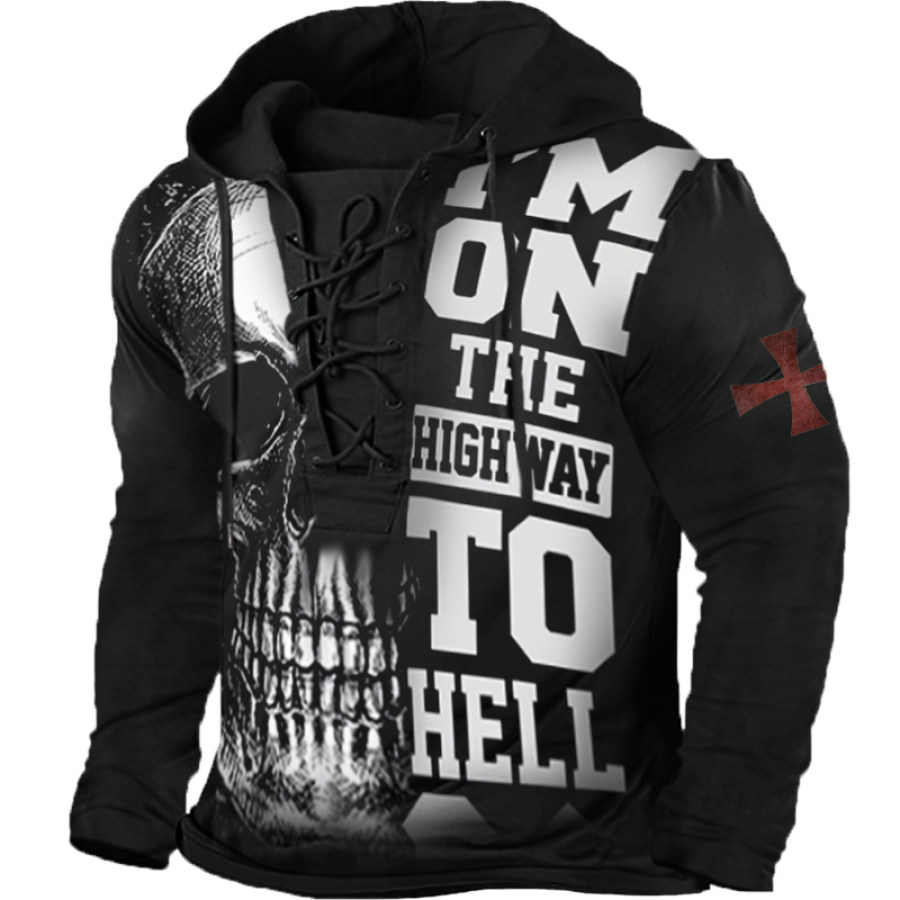 

Men's Vintage Skull Long Sleeve T-Shirt