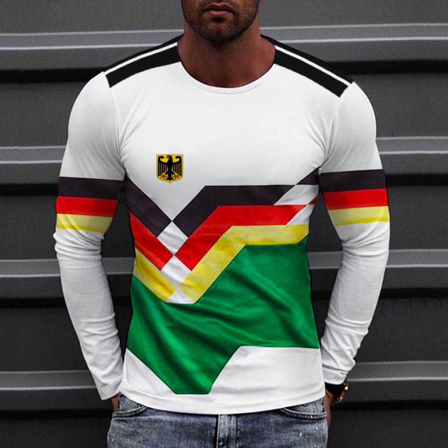 

Men's Casual German Football Fan Long Sleeve T-Shirt