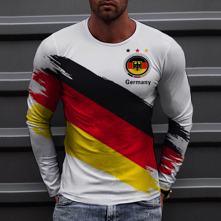 

Men's Casual German Football Fan Long Sleeve T-Shirt