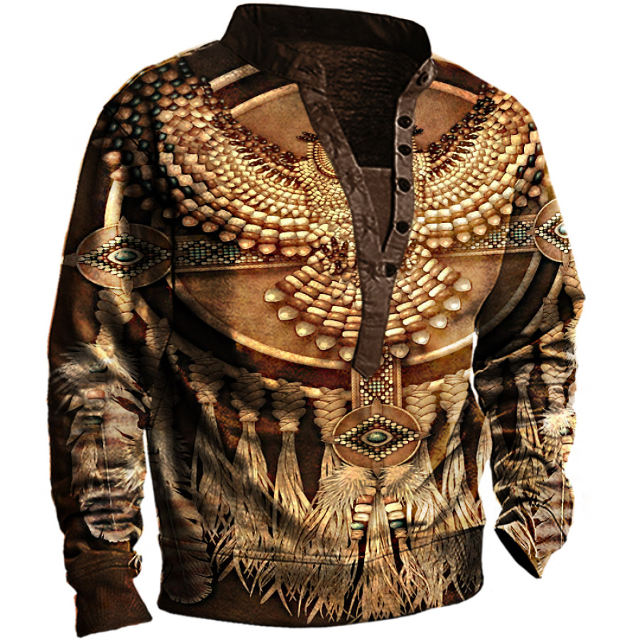 

Men's Ethnic Pattern Long Sleeve Sweatshirt