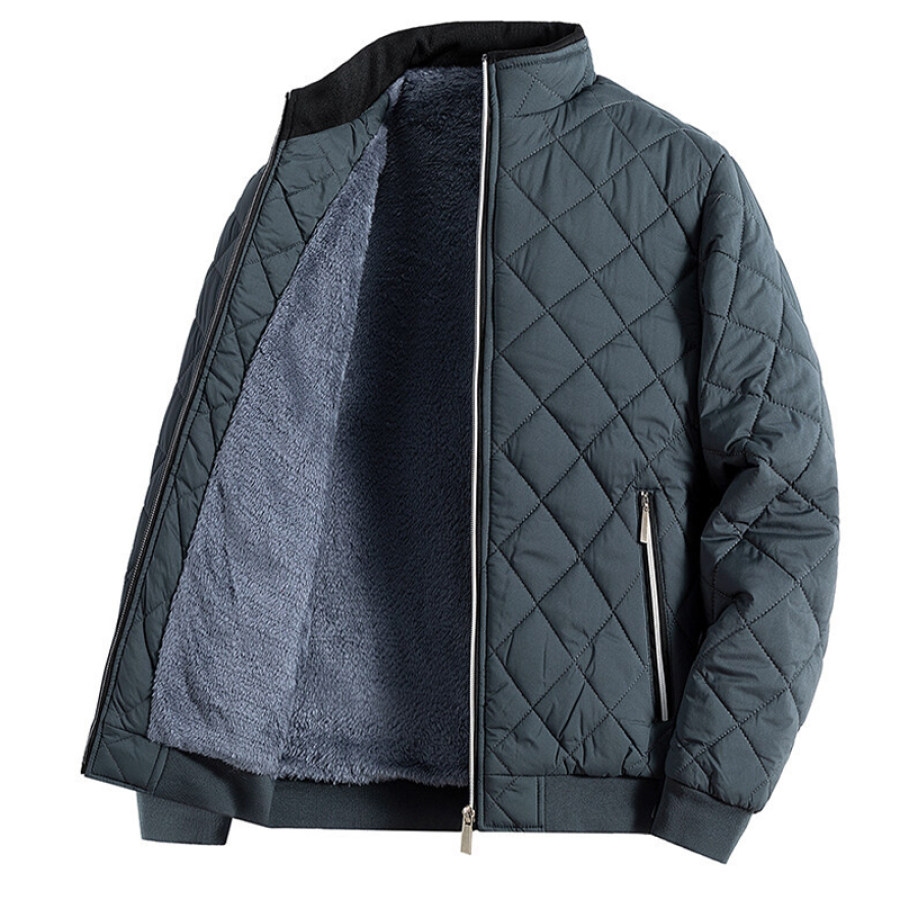 

Men's Outdoor Cotton Thickened Stand Collar Zipper Cotton Jacket