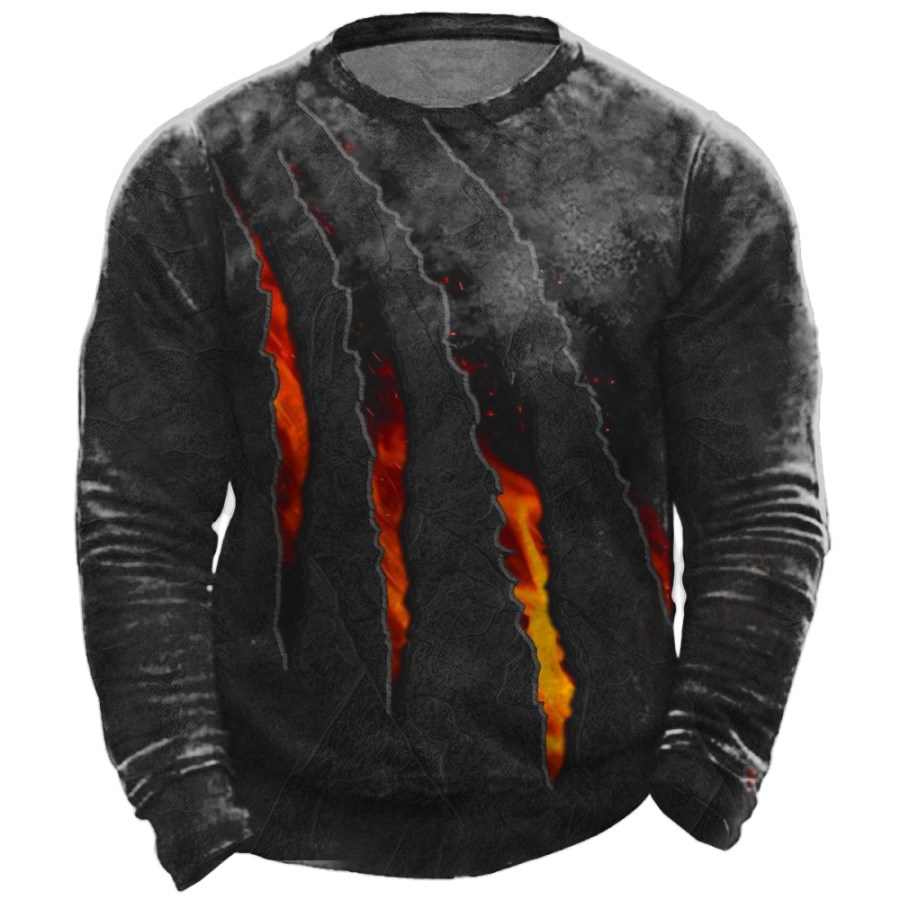 

Men's Vintage Print Outdoor Tactical Crew Neck Sweatshirt