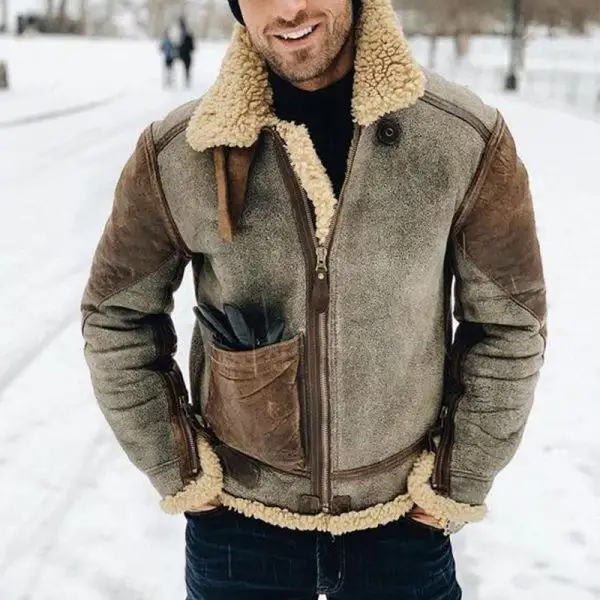 Men's Winter Warm Pocket Fleece Jacket - Salolist.com 