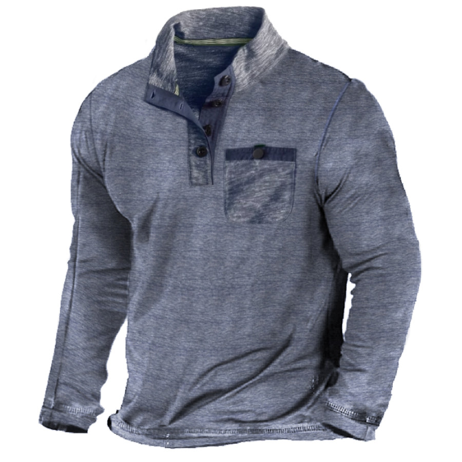 

Men's Outdoor Casual Stand Collar Long Sleeve Sweater