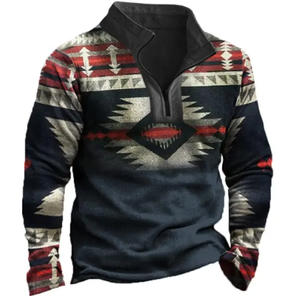 Casual retro ethnic pattern sweatshirt Clearance