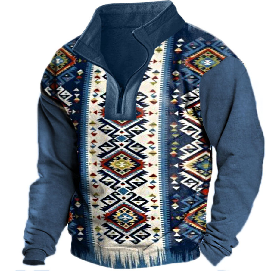 

Men's Retro Ethnic Pattern Long Sleeve Sweatshirt
