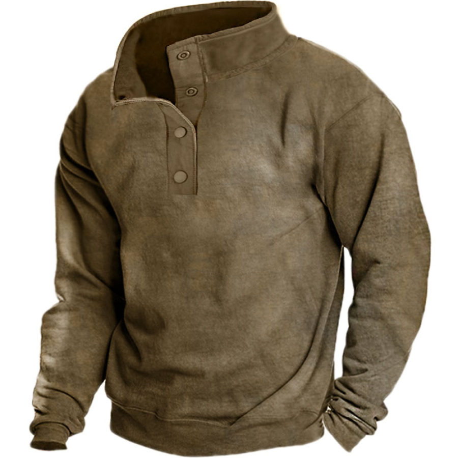 

Men's Casual Distressed Long Sleeve Sweatshirt