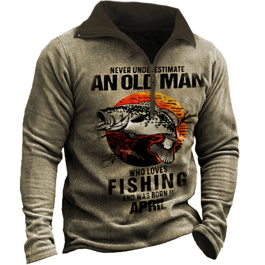 

Men's Vintage OLD MAN Long Sleeve Sweatshirt