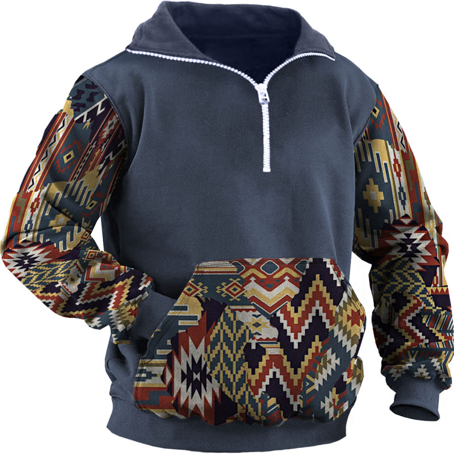 

Men's Retro Ethnic Pattern Long Sleeve Sweatshirt