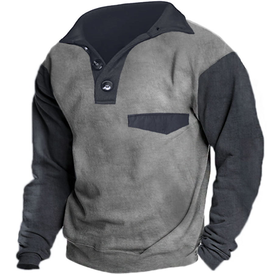 

Men's Retro Casual Long Sleeve Sweatshirt