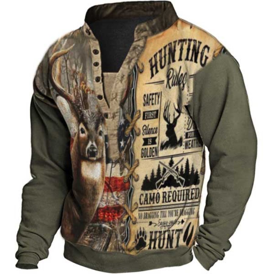 

Men's Outdoor Casual Long Sleeve Printed Sweater