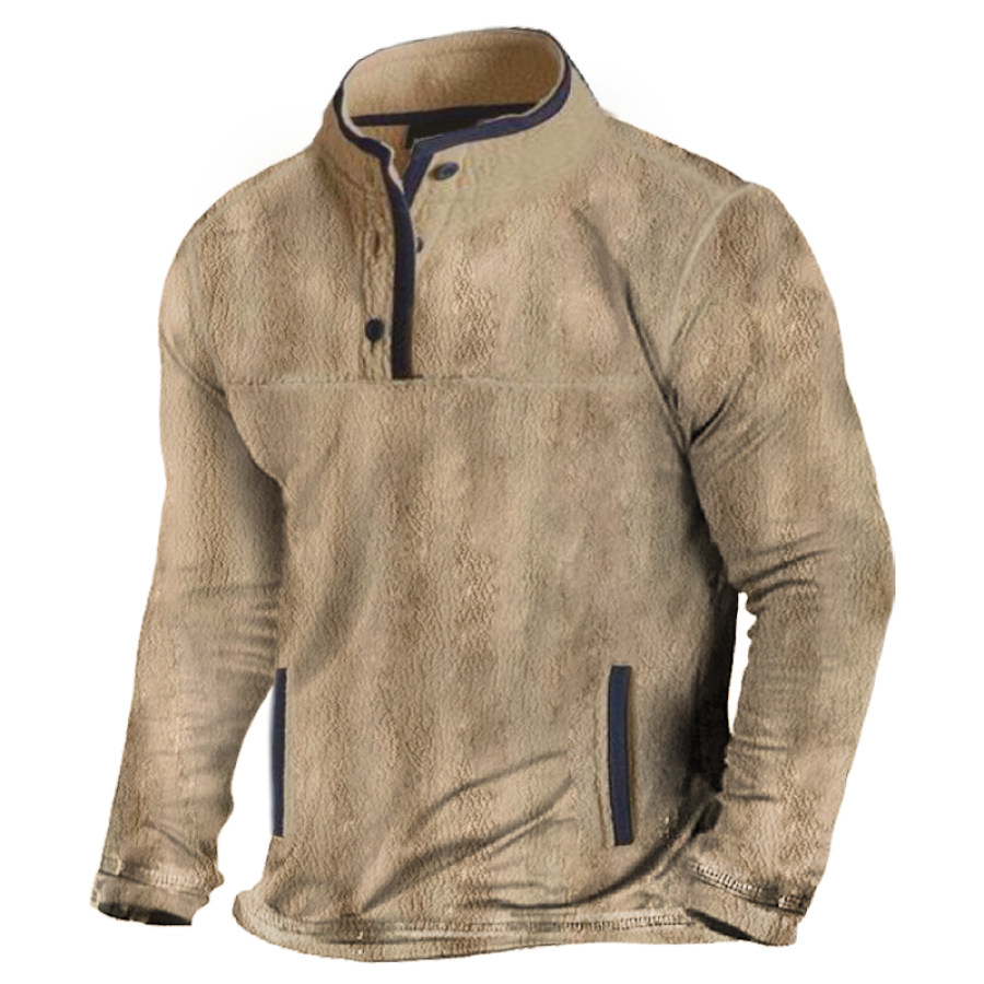 

Men's Outdoor Casual Long Sleeve Plush Sweater