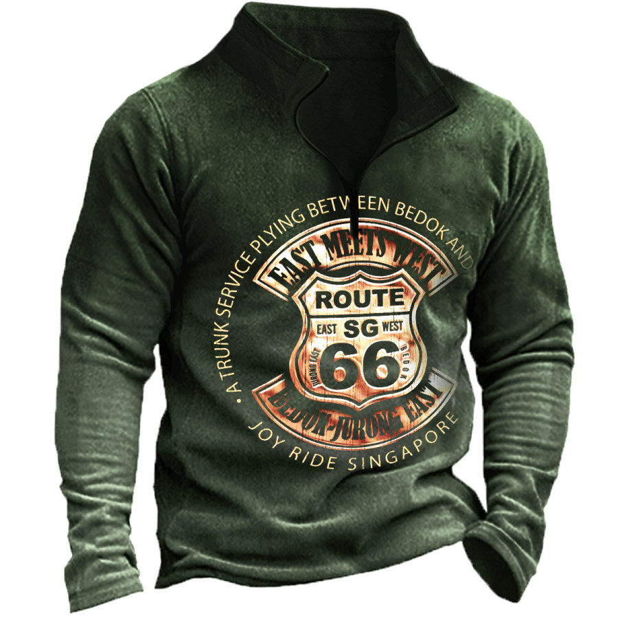 

Men's Vintage Route 66 Long Sleeve Sweatshirt