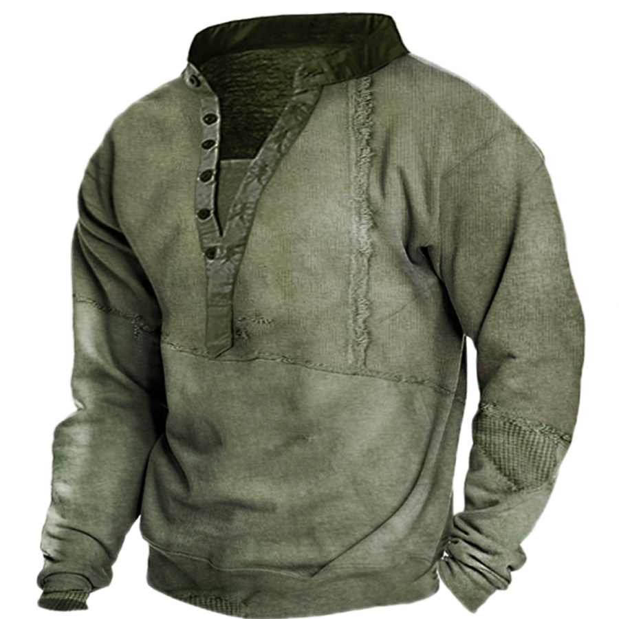 

Men's Retro Old Long-sleeved Sweatshirt