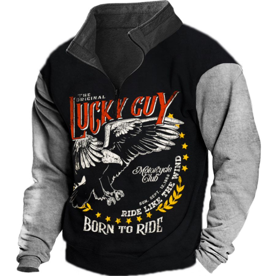 

Men's Retro Casual Eagle Long-sleeved Sweatshirt
