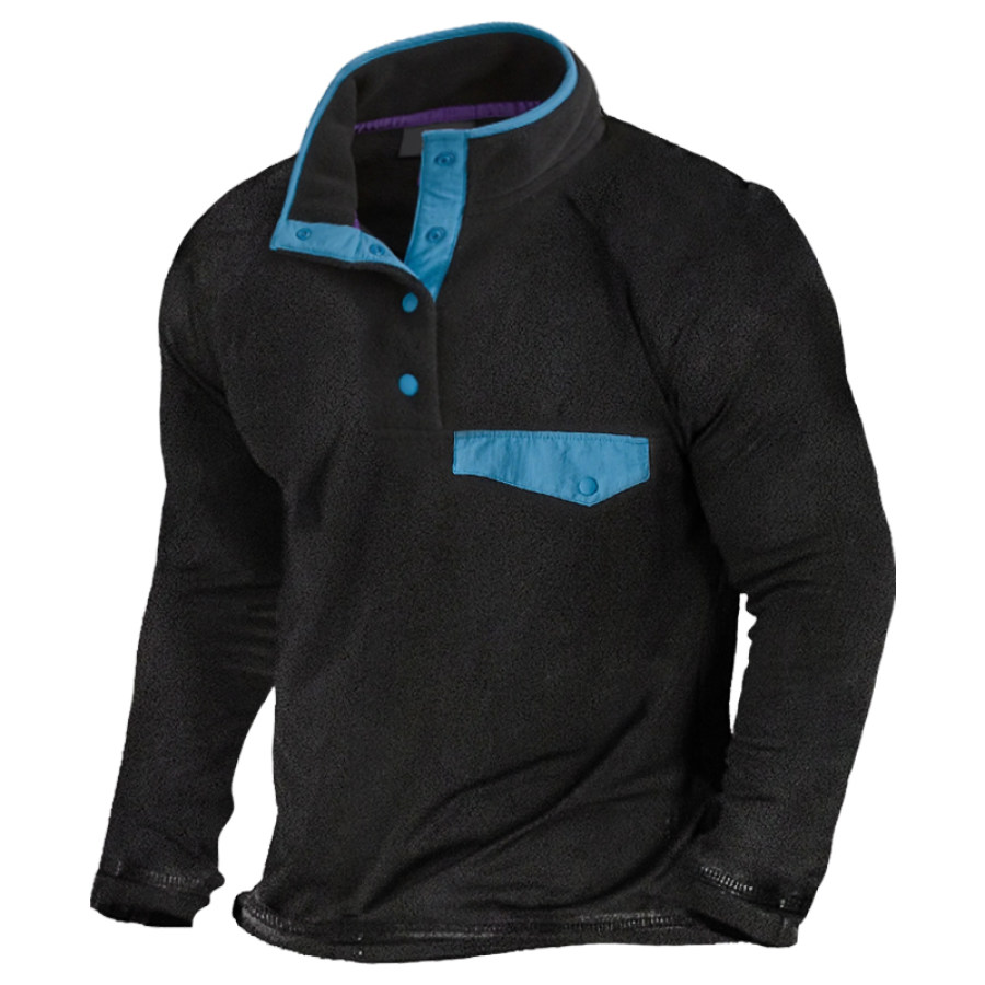 

Men's Outdoor Casual Long Sleeve Flannel Sweater