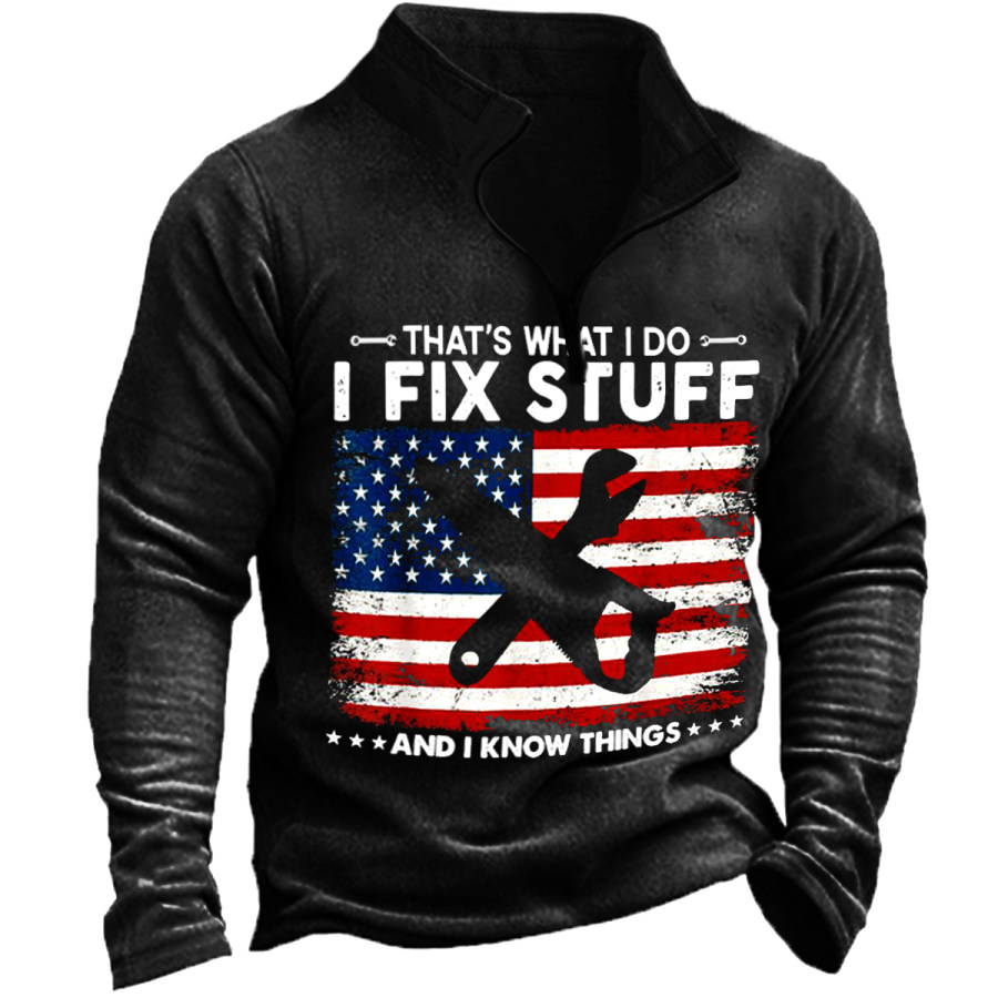 

Men's Vintage I Fix Stuff Long Sleeve Sweatshirt