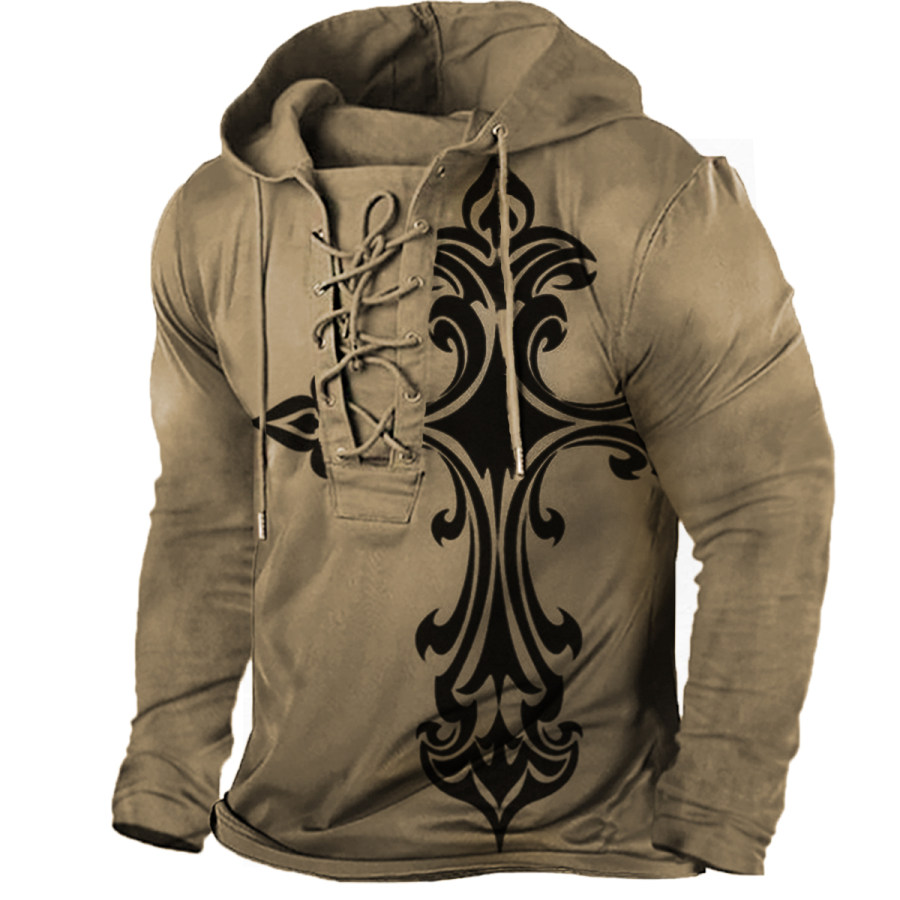 

Men's Retro Cross Long-sleeved T-shirt