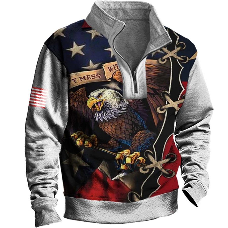 

Men's Vintage American Eagle Long-sleeved Sweatshirt