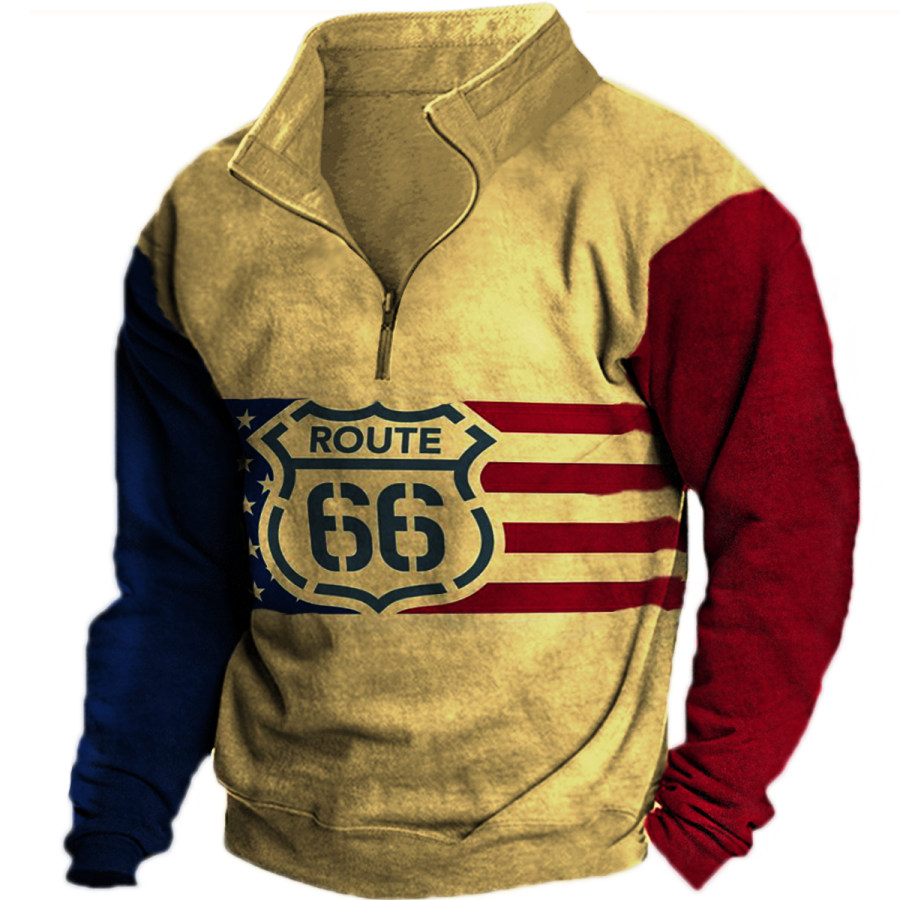 

Men's Vintage Route 66 Long Sleeve Sweatshirt