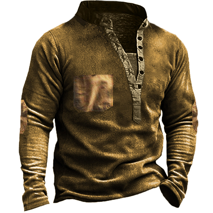 

Men's Retro Old Long-sleeved Sweatshirt