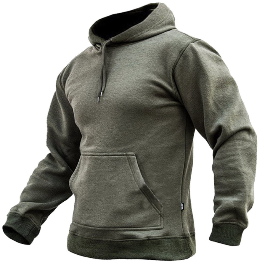 

Men's Vintage Outdoor Training Pocket Tactical Hoodie