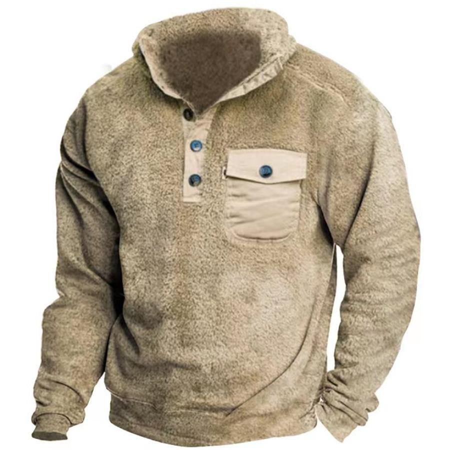 

Men's Winter Warm Fleece Lapel Sweatshirt