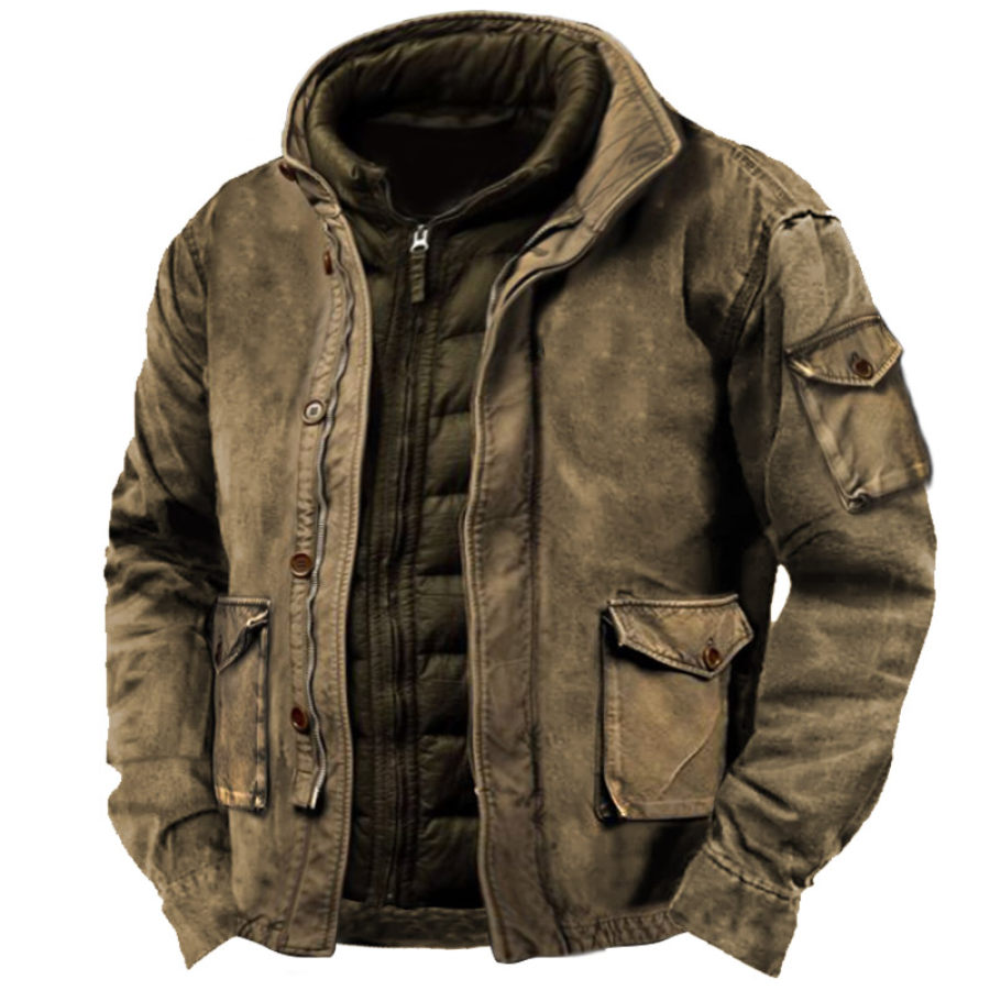 

Herren Vintage Outdoor Thermal Pocket Tactical Jacke