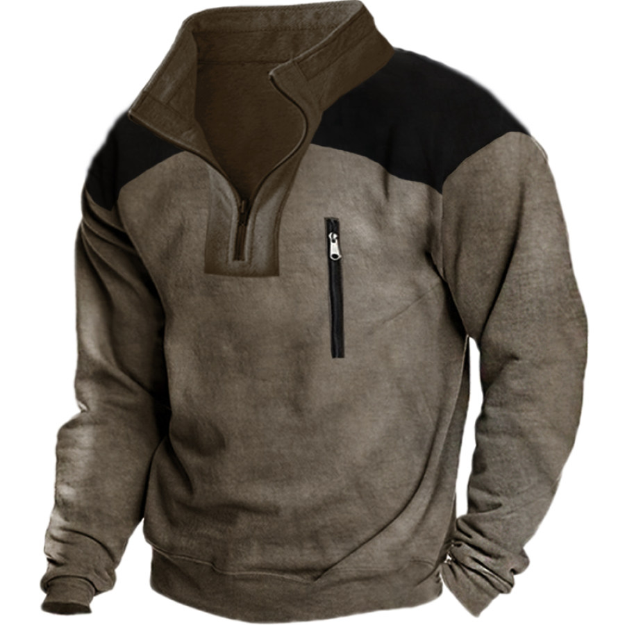 

Men's Vintage Distressed Long Sleeve Sweatshirt