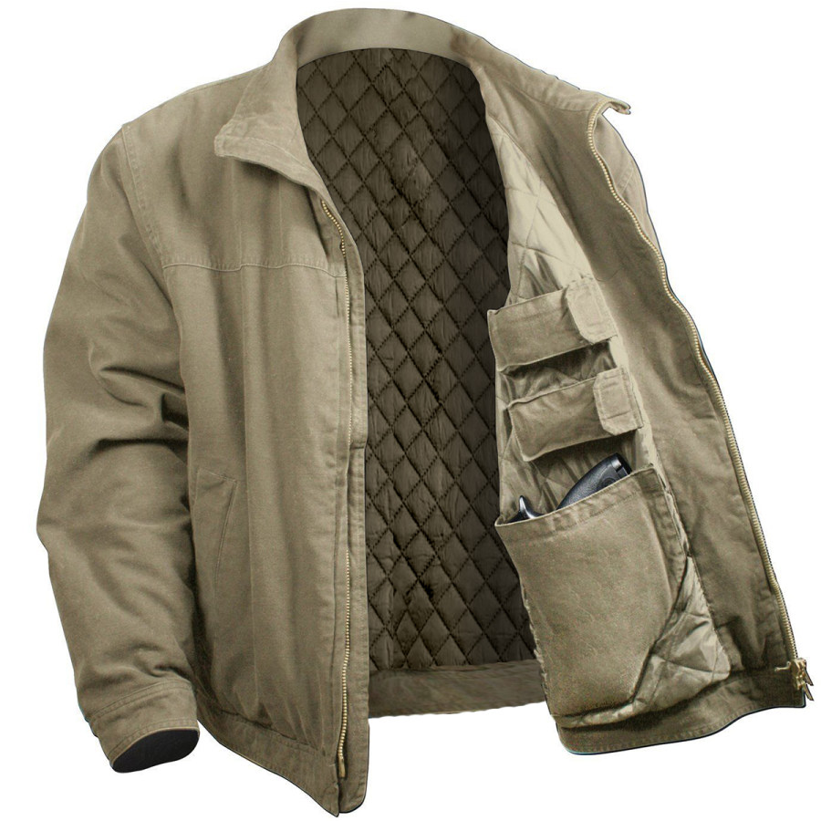 

Men's Vintage Distressed Washed Padded Jacket