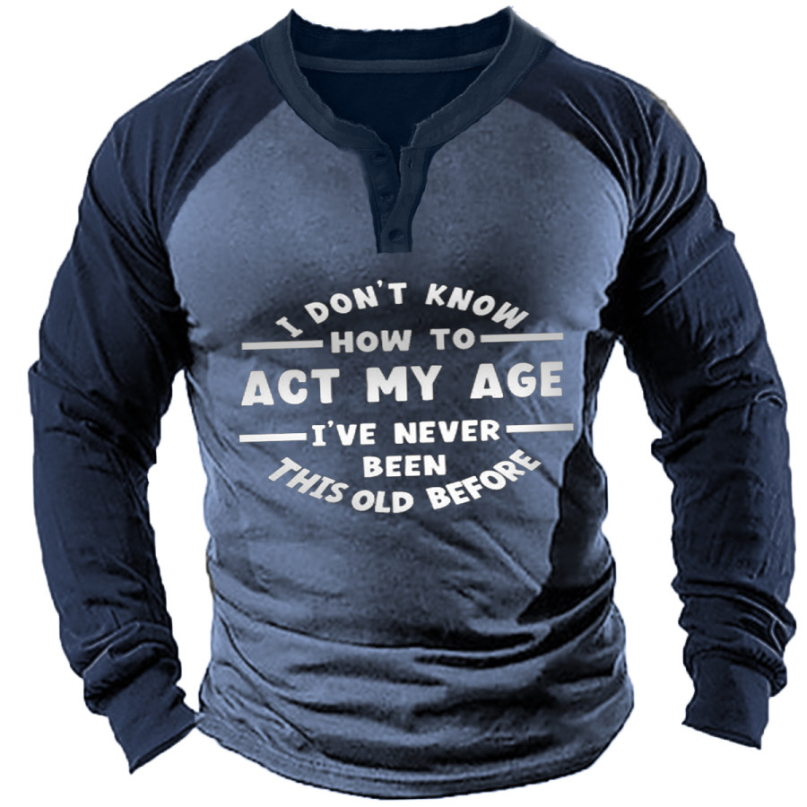 

Men's Vintage Alphabet Print Long Sleeve Sweatshirt