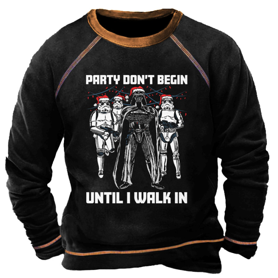 

Party Dont Begin Until I Walk In Merry Christmas Men's Sweatshirt