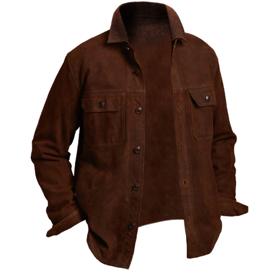 

Men's Vintage Lapel Pocket Tactical Jacket