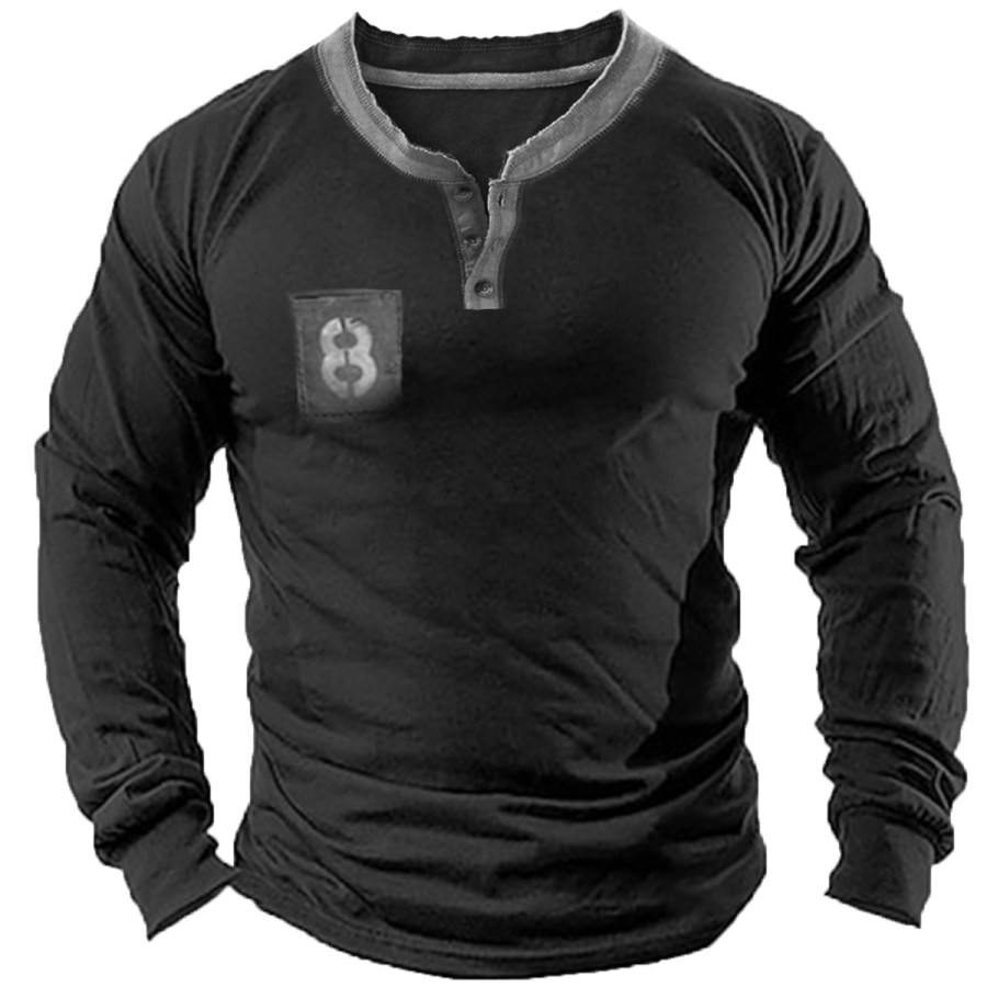 

Men's Retro Casual Long Sleeve Sweatshirt
