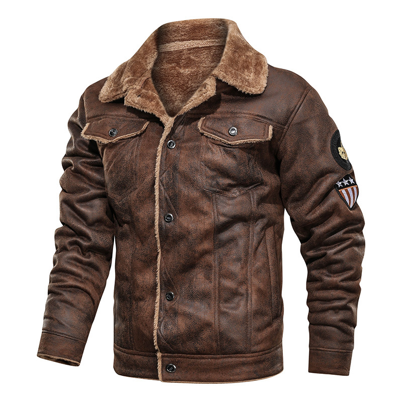 Men's Motorcycle Air Force Chic Faux Leather Jacket