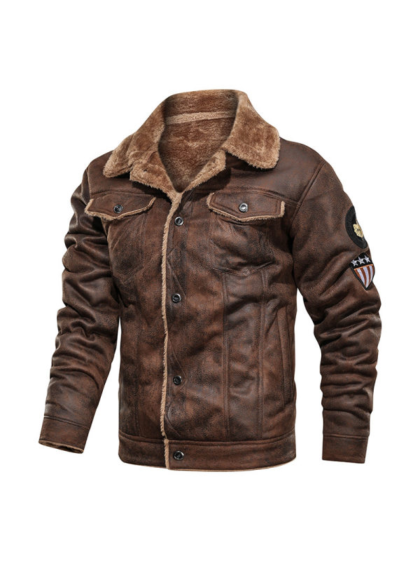 Men's Motorcycle Air Force Faux Leather Jacket
