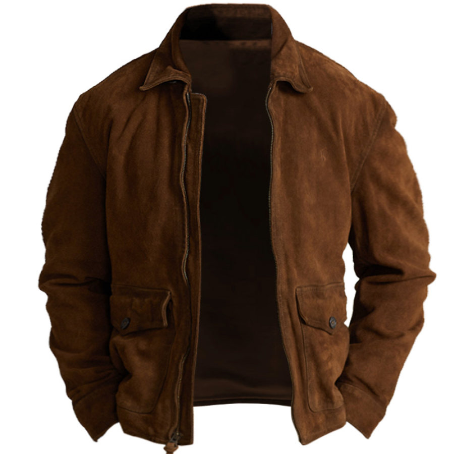 

Men's Vintage Outdoor Suede Insulated Jacket