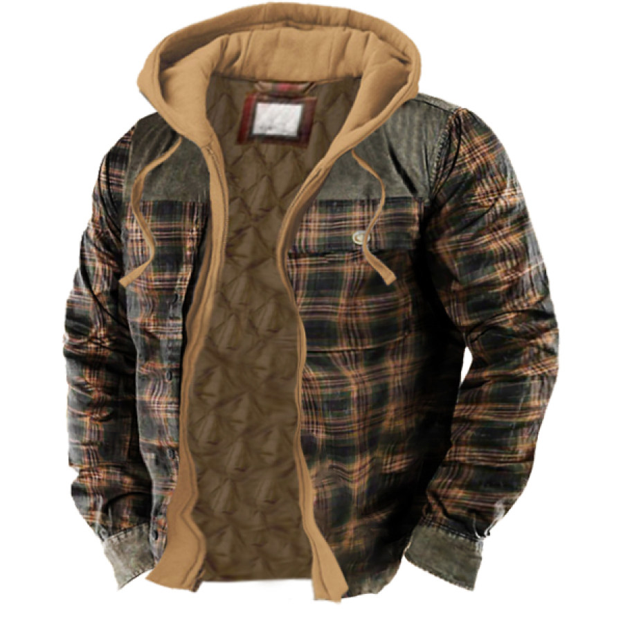 

Men's Yellowstone Contrast Cowboy Christmas Hooded Jacket