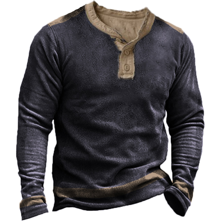 

Men's Vintage Distressed Long Sleeve Sweatshirt