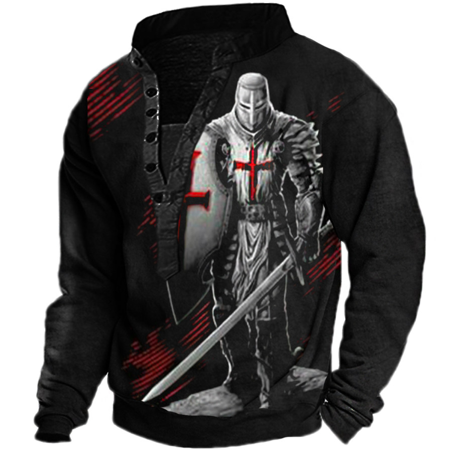 

Men's Vintage Distressed Templar Long Sleeve Sweatshirt