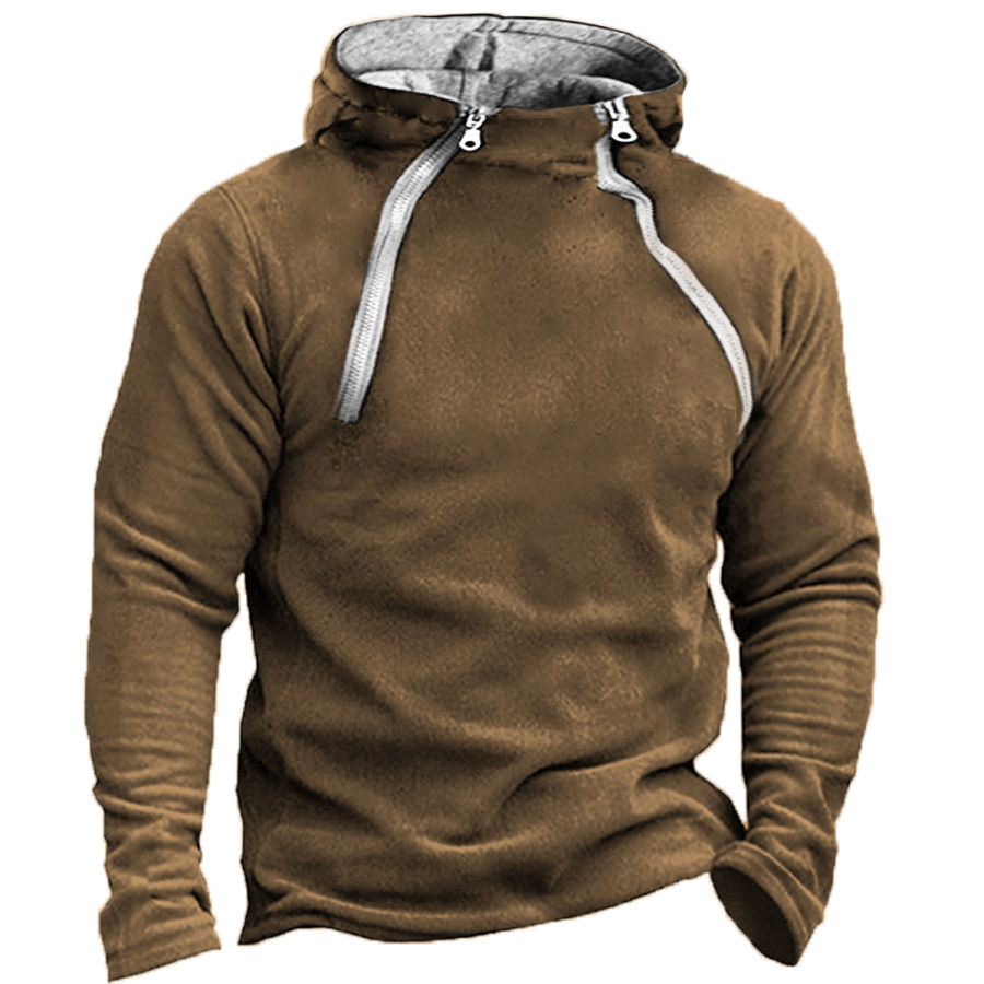 

Men's Retro Casual Stand Collar Long Sleeve Sweatshirt