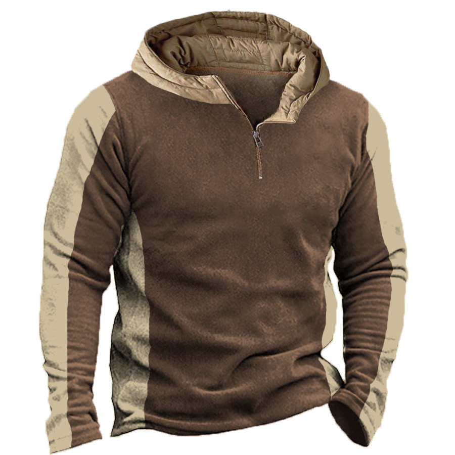 

Men's Retro Casual Hooded Long Sleeve Sweatshirt