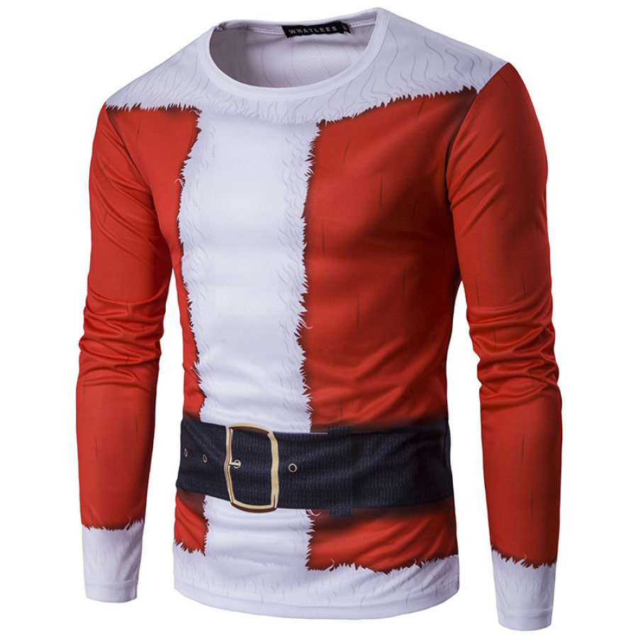 

Men's Casual Santa Long Sleeve T-Shirt