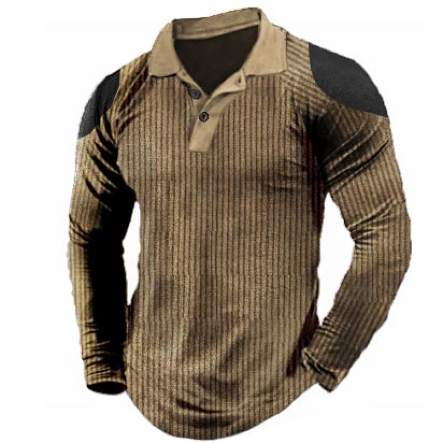 

Men's Outdoor Casual Long Sleeve Polo Shirt