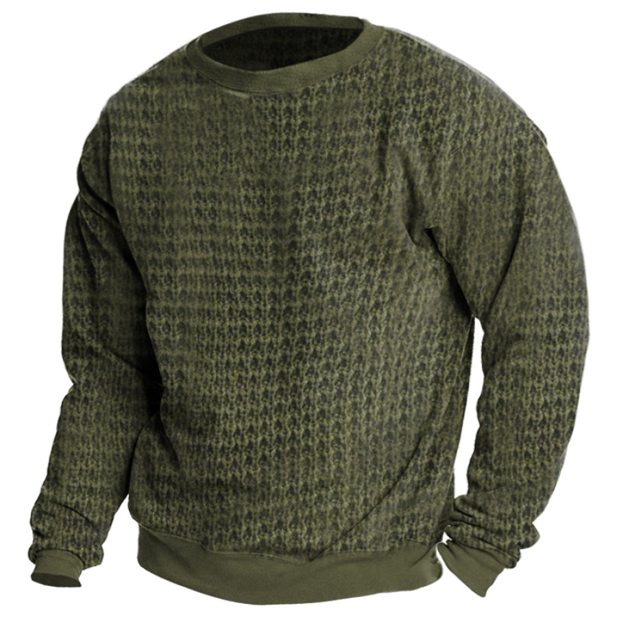 

Men's Vintage Long Sleeve Round Neck Autumn Winter Sweater