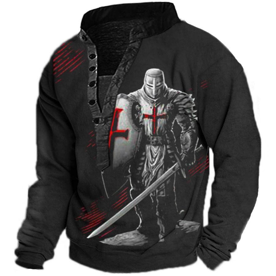 

Men's Vintage Distressed Templar Long Sleeve Sweatshirt
